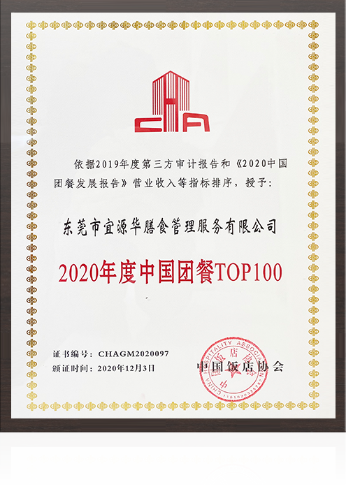 2020年度中国团餐...